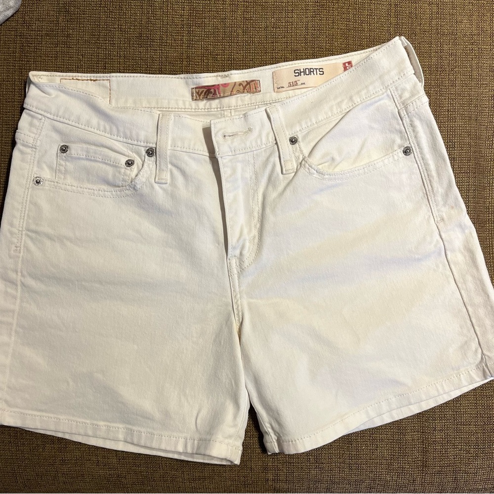 Levi's white Jean Shorts Cut-Off Style